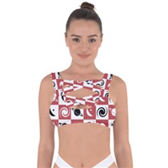 Space Pattern Colour Bandaged Up Bikini Top