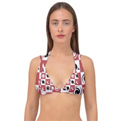 Space Pattern Colour Double Strap Halter Bikini Top by Jancukart