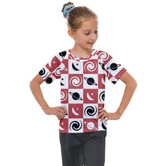 Space Pattern Colour Kids  Mesh Piece Tee