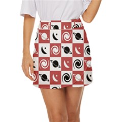 Space Pattern Colour Mini Front Wrap Skirt by Jancukart