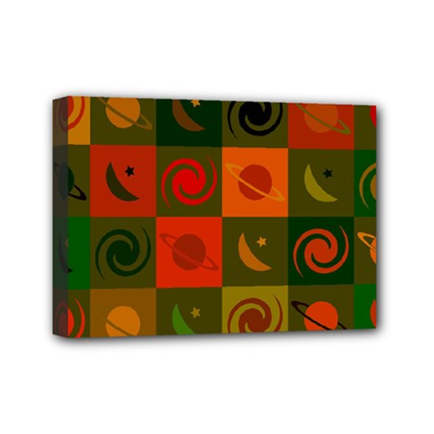 Space Pattern Multicolour Mini Canvas 7  X 5  (stretched)