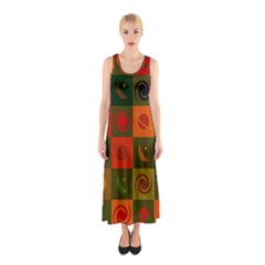 Space Pattern Multicolour Sleeveless Maxi Dress by Jancukart