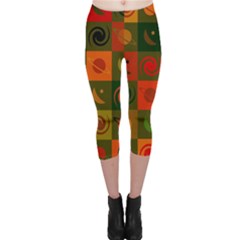 Space Pattern Multicolour Capri Leggings 