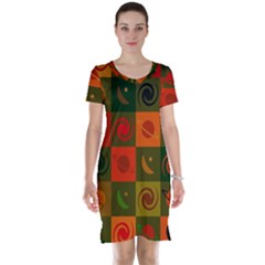 Space Pattern Multicolour Short Sleeve Nightdress