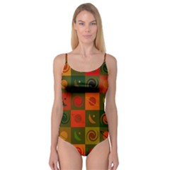 Space Pattern Multicolour Camisole Leotard 