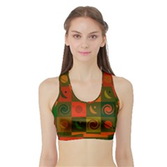 Space Pattern Multicolour Sports Bra With Border by Jancukart