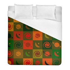 Space Pattern Multicolour Duvet Cover (full/ Double Size)