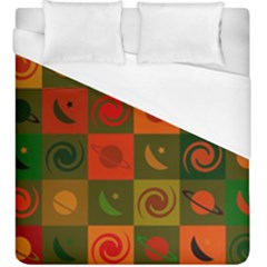 Space Pattern Multicolour Duvet Cover (king Size)