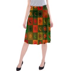 Space Pattern Multicolour Midi Beach Skirt