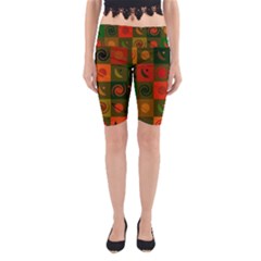 Space Pattern Multicolour Yoga Cropped Leggings by Jancukart