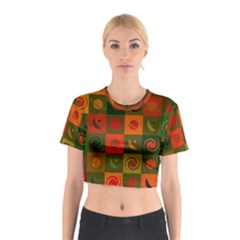 Space Pattern Multicolour Cotton Crop Top