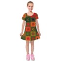 Space Pattern Multicolour Kids  Short Sleeve Velvet Dress View1