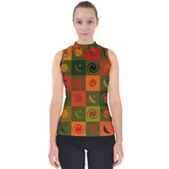 Space Pattern Multicolour Mock Neck Shell Top by Jancukart