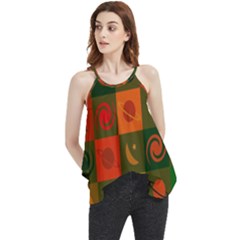 Space Pattern Multicolour Flowy Camisole Tank Top