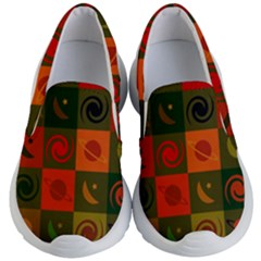 Space Pattern Multicolour Kids Lightweight Slip Ons