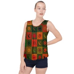 Space Pattern Multicolour Bubble Hem Chiffon Tank Top by Jancukart