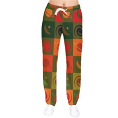 Space Pattern Multicolour Women Velvet Drawstring Pants