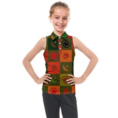 Space Pattern Multicolour Kids  Sleeveless Polo Tee