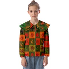 Space Pattern Multicolour Kids  Peter Pan Collar Blouse