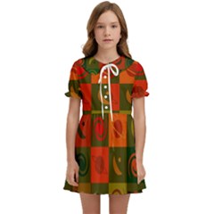 Space Pattern Multicolour Kids  Sweet Collar Dress