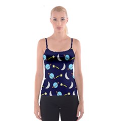 Space-pattern-colour Spaghetti Strap Top