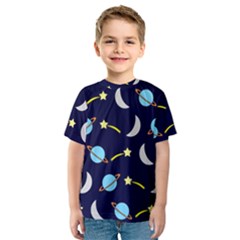 Space-pattern-colour Kids  Sport Mesh Tee