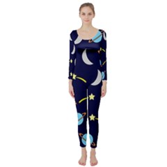 Space-pattern-colour Long Sleeve Catsuit by Jancukart