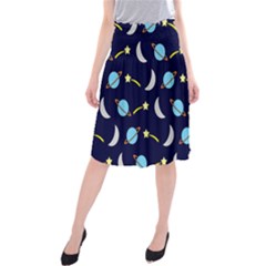 Space-pattern-colour Midi Beach Skirt