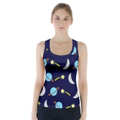 Space-pattern-colour Racer Back Sports Top by Jancukart