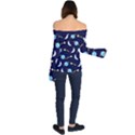 Space-pattern-colour Off Shoulder Long Sleeve Top View2