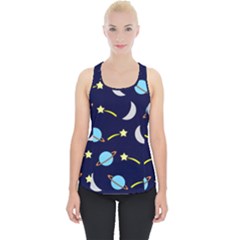 Space-pattern-colour Piece Up Tank Top