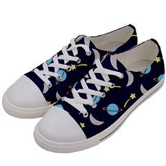 Space-pattern-colour Men s Low Top Canvas Sneakers