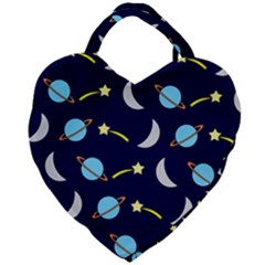 Space-pattern-colour Giant Heart Shaped Tote by Jancukart