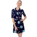 Space-pattern-colour Belted Shirt Dress View1