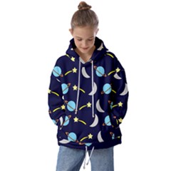 Space-pattern-colour Kids  Oversized Hoodie