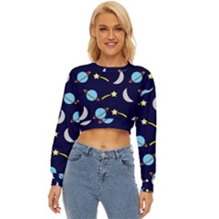 Space-pattern-colour Lightweight Long Sleeve Sweatshirt