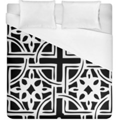 Black And White Geometric Geometry Pattern Duvet Cover (king Size)