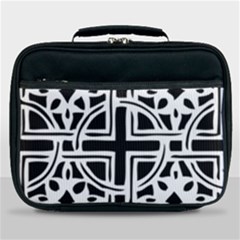 Black And White Geometric Geometry Pattern Lunch Bag