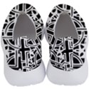 Black And White Geometric Geometry Pattern No Lace Lightweight Shoes View4