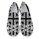 Black And White Geometric Geometry Pattern Women s Slip On Sneakers View1