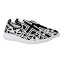 Black And White Geometric Geometry Pattern Women s Slip On Sneakers View3