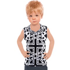 Black And White Geometric Geometry Pattern Kids  Sport Tank Top