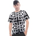 Black And White Geometric Geometry Pattern Men s Sport Top View1