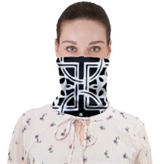 Black And White Geometric Geometry Pattern Face Covering Bandana (adult)