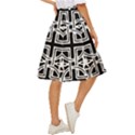 Black And White Geometric Geometry Pattern Classic Short Skirt View3