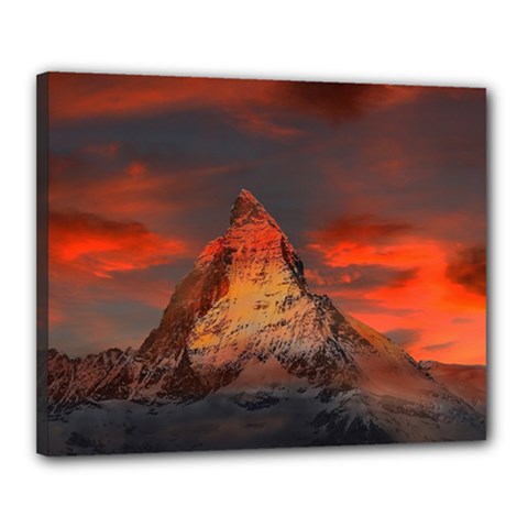 Switzerland-zermatt-mountains-snow- Canvas 20  X 16  (stretched) by Jancukart