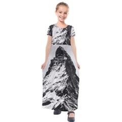 Matterhorn-switzerland-mountain Kids  Short Sleeve Maxi Dress by Jancukart