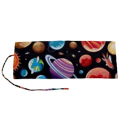 Background-with-many-planets-space Roll Up Canvas Pencil Holder (s) by Jancukart