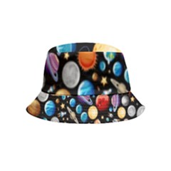 Background-with-many-planets-space Bucket Hat (kids) by Jancukart