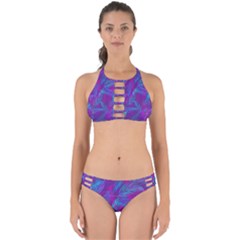 Leaf-pattern-with-neon-purple-background Perfectly Cut Out Bikini Set by Jancukart